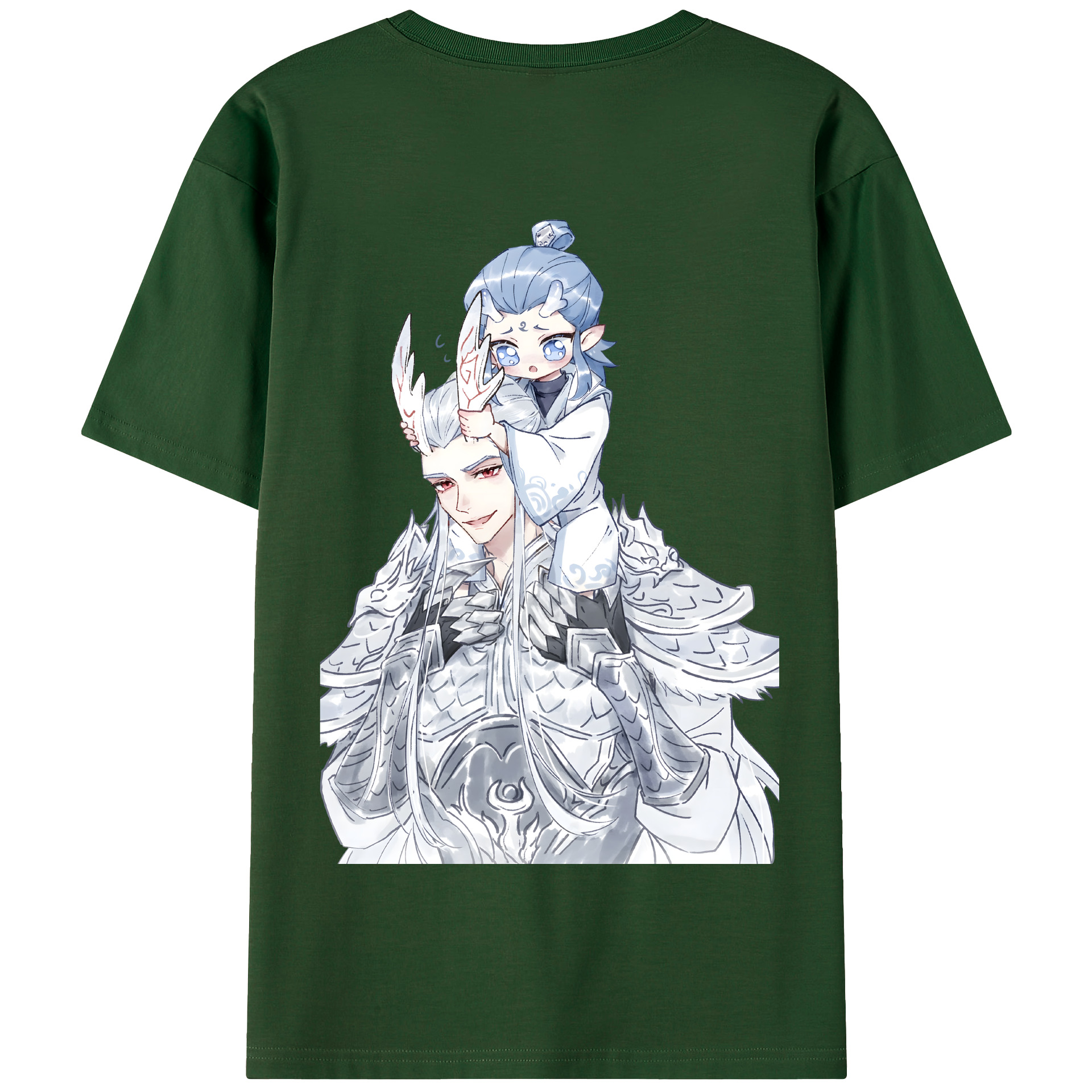 （画像用） Ne Zha 2 ナタ 魔童の大暴れ 綿100％半袖Tシャツ（背面プリント）